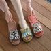 Foreign Trade Home Floral Three-Layer Thickened Pure Cotton Cloth Indoor Wooden Floor Slippers For Women_vogvips.com