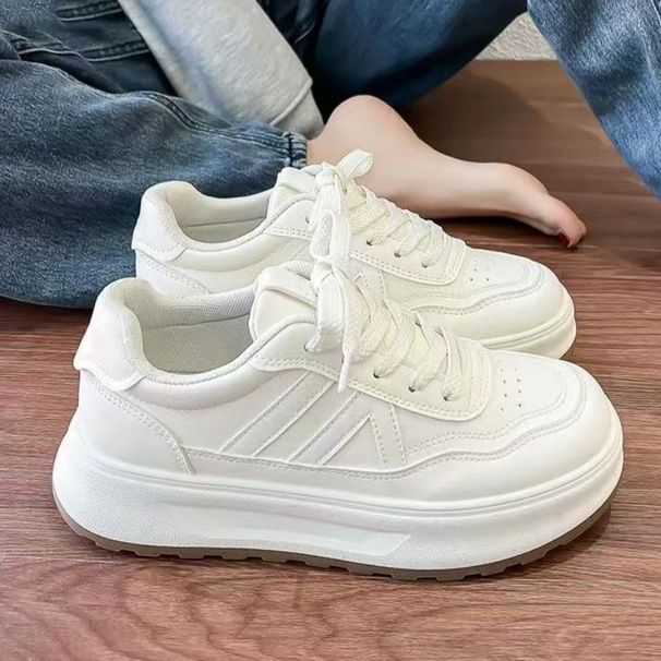 Little White Women's New All Match Casual Sneakers New Breathable Thick Soled Shoes All Match_vogvips.com