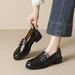 platform Loafers Women's Season Black Single Shoes One Pedal Jk British Small Leather Shoes_vogvips.com