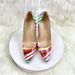 Women's Shoes New Color Striped High Heels 12CM Pointed Stiletto Shallow Mouth Single Shoes Women's Shoes_vogvips.com