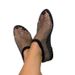 Women's Round Toe Sandals With Diamond Short Boots, Summer Sexy Large Size Flat Bottom Hollow Sandals For Women_vogvips.com