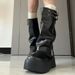 Chunky For Women Sweet Cool Style Slouch Thick Sole Platform Western Over-the-Knee Long High Tube Riding Boots_vogvips.com