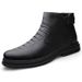 Large Size High-top Crocodile Leather Shoes Men's Side Zipper Pullover Martin Boots Velvet Leather_vogvips.com
