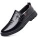 Suitable For All Seasons Casual Leather For Men, Genuine Leather, Breathable, Business Comfortable Work Shoes, Slip-On, Soft Sole, Non-Slip,_vogvips.com