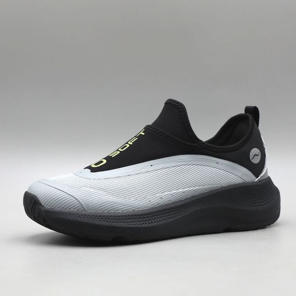 Men's Shoes Men's Slip On Soft Soled Running Shoes Style Mesh Breathable Shock Absorbing Lightweight Thick Soled Casual Shoes_vogvips.com