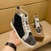 CL Men's High Top Red Sole Shoes Sea Cucumber Starry Rivet Genuine Leather Breathable Casual Trendy Sneakers European_vogvips.com