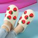 Mushroom Smiley Face Winter Plush Strawberry Rainbow Heart Towel Embroidered Cotton Slippers_vogvips.com