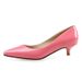 Korean Style Patent Leather Women's Stiletto Shoes 3cm Low Heel Pointed Toe Professional Black Work Footwear Dress Shoes_vogvips.com