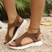 2026 Summer New Large Size Casual Fly-woven Sandals Women's Fish Mouth Mesh Platform Sandals_vogvips.com