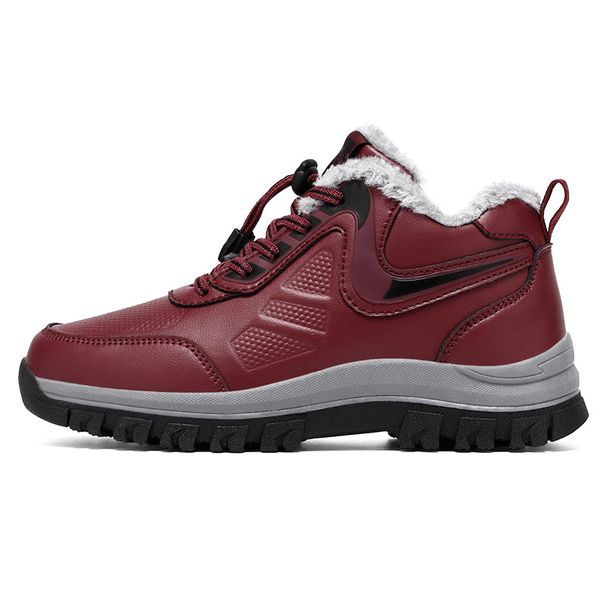 Northeast Large For Women Winter Fleece-Lined Warm Mom Men Leather Surface Waterproof Non-Slip Walking Shoes Middle-Aged_vogvips.com