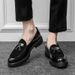 Suitable For All Seasons Tassel Men's British Style Slip-On Loafers Korean Business Casual Leather Shoes Men_vogvips.com