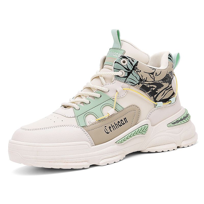 Men's Shoes High Top Sneakers For Men, New Thick Soled Height Enhancing Casual Shoes For Autumn And Winter, Retro And Stylish Dad Shoes For Men_vogvips.com