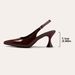 Cross-Border Plus Size Women's Pointed Toe Stiletto High Heels New Foreign Trade Back Strap Fashion Closed-Toe One-Strap_vogvips.com