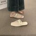 French Braided Hollow Mesh Sandals For Women, European And American Style, Open Flat Sole, Mules, Closed Toe, Half_vogvips.com