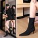 328-1 Style Fashionable And Simple Slim Heel High-heeled Shallow Mouth Pointed Elastic Lycra Slimming Women's Foot_vogvips.com