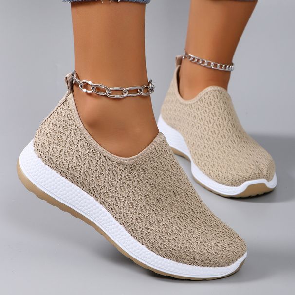 Spring New Women's Fashionable, Breathable, Lightweight, Non-slip, Wear-resistant, Casual Sports Shoes, Flat Shoes_vogvips.com
