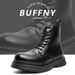 American High-top Tooling Boots Men's Martin Boots High Street Thick-soled Heightening Retro Short Boots_vogvips.com
