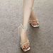 Strappy Fairy-style Skirt And High Heels For Women, Summer 2025 New Model, High-heeled Sandals With Thin Straps_vogvips.com
