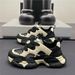 American-Style FashiNew Youth Chunky Dad Shoes, Thick-Soled, Summer Single-Layer Mesh, Breathable, Lightweight, Niche,_vogvips.com