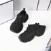 Women's Fashion Sneakers With Rhinestone Detailing - Round Toe Lace-Up Platform Shoes For Casual Wear, Lightweight & Breathable_vogvips.com