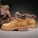 European Warm Series Martin 2025 Autumn New High-top Versatile British Style Yellow Casual Work Boots Men's Shoes_vogvips.com