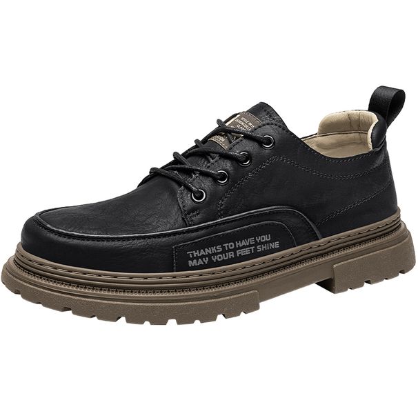 New Leather Spring Men's Shoes High-top Men's Heightening Tooling Martin Boots_vogvips.com