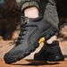 Shrimp Skin Work Shoes For Men, Mid-Top Fleece-Lined Outdoor Hiking Shoes, Men's Anti-Slip Large Size Sports Shoes_vogvips.com