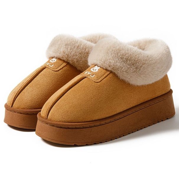 2025 Fleece-lined Cotton Shoes, Snow Warm Slippers For Outdoor Wear In Winter_vogvips.com
