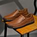 Cross-border Foreign Trade Plus-size Leather Shoes, Men's Genuine Leather Breathable Business Casual Shoes, Men's Loafers, Soft-soled Driving Shoes_vogvips.com
