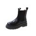 35-42 Chimney Martin Women British Style 2023 Spring Autumn Single Thick Sole Height Increasing Short Boots Plus Size_vogvips.com
