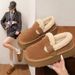 Slip-On Cold-Resistant Snow Boots For Women 2024 Winter New Retro Thick-Soled Fleece-Lined Thickened Warm_vogvips.com
