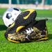 Soccer Shoes Men's and women's high top sneakers grass non-slip broken spike training shoes primary school growth spike sneakers_vogvips.com