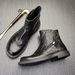 European Warm Series Winter Martin Men, Genuine Leather, Round Toe, Mid-Cut, Soft Sole, New British Style, Youth Workwear, Zipper Cowhide_vogvips.com