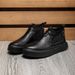 European Warm Series Winter Casual Martin New High-top Men's Black Shoes Breathable Korean Style Short Boots_vogvips.com