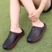 Summer Couple Breathable Half Slippers Men Outdoor Baotou Hole Sandals Beach Flip-flops Men's Casual Flip-flops Platform Sandals_vogvips.com