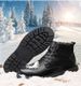 Men's Medium Leather Boots Casual Men's Shoes Cotton Warm Martin Boots Non-slip Oak_vogvips.com