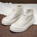 High-top Men's Shoes For Autumn, Slip-on Waterproof Non-slip Sports Sneakers With Thick Soles And Internal Height_vogvips.com