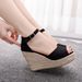 10cm Water Platform Slope Large Bohemian Fish Mouth High Heel Sandals_vogvips.com