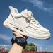 2025 Spring And Summer New Solid Color Thick Soled Height Increasing Breathable Board For Men's Casual Versatile Fashion_vogvips.com