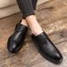 Euro Step Brogue Leather Business Carved Korean Trendy Formal Wedding Breathable British Style Thick Sole Men's Shoes_vogvips.com