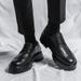 Men's Shoes Teenagers' Thick Soled Fashionable Men's Shoes, New Style Brogue Big Head Leather Shoes, Low Top Outdoor Lace Up Fashionable Casual Shoes_vogvips.com