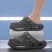Men's Hollow Slippers, Men's Summer Outer Wear, New Trendy Thick-Soled Wear-Resistant, Non-Slip, Non-Stinky Feet, Two-Wear Boys' Slippers_vogvips.com