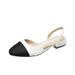 MTX Soft Leather Color Block Sandals Flat Thick Highs French Style 2025 New Shallow Mouth Single Shoes Women Spring Mid_vogvips.com