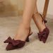 Bowknot High-heeled For Women, Foreign Trade 2026 Summer New Pointed Toe, European And American Style, Thin Heel, Large_vogvips.com