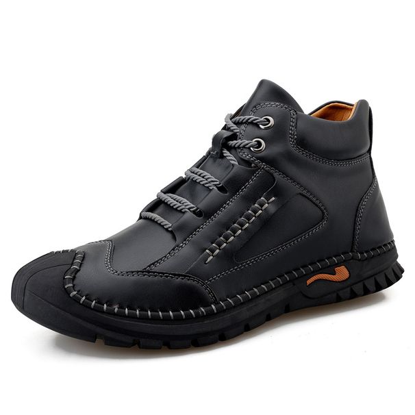 Euro Step Plus Size Casual Men's Cowhide Breathable Fashion Lazy Loafers Outdoor Driving Shoes_vogvips.com