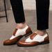 New Color-Block Brogue Leather Korean Style Winter Casual Large Size Height-Increasing Pointed Busins Formal Men's_vogvips.com
