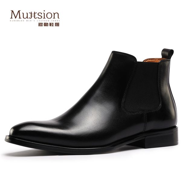 European Warm Series X60101 Martin Ankle British Mid-Top Genuine Leather Boots High-Top Men's Shoes_vogvips.com