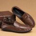 Casual Leather Shoe Top Layer Cowhide 2024 New Trend Versatile Loafers British Soft Sole Bean Men's Shoes_vogvips.com