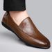 Large Size 38-48 Men's Casual Loafers Non-Slip Breathable Slip-On Leather Shoes_vogvips.com