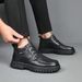 New Martin For Men, British High Top Shoes With Plush Insulation, Thick Sole, Casual Leather Boots, Work Clothes Shoes,_vogvips.com